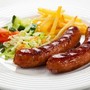 Menu55 - Колбаски говяжьи 2шт с картофелем фри и соусом Кетчуп