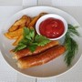 Menu55 - Колбаски куриные 2 шт с картофелем фри и соусом Кетчуп